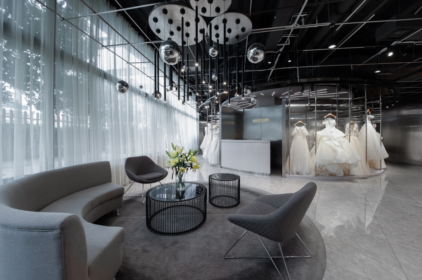 富有高级美感的kiki wong婚纱店室内设计|j&a杰恩设计