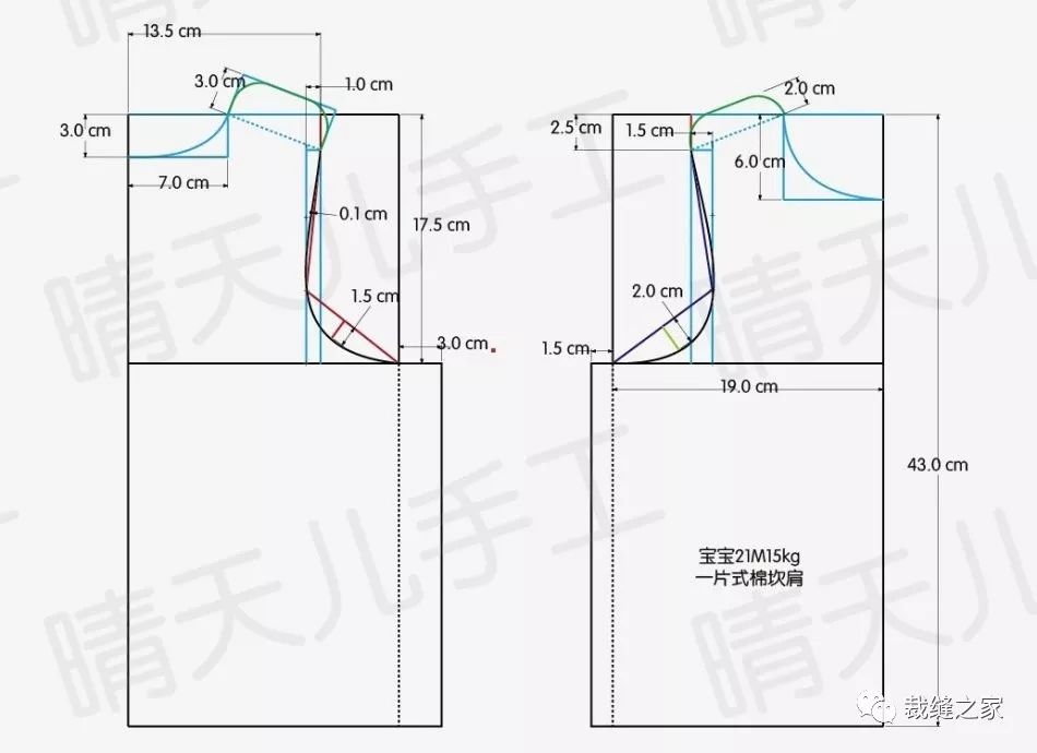 宝宝的一片式棉坎肩加图纸