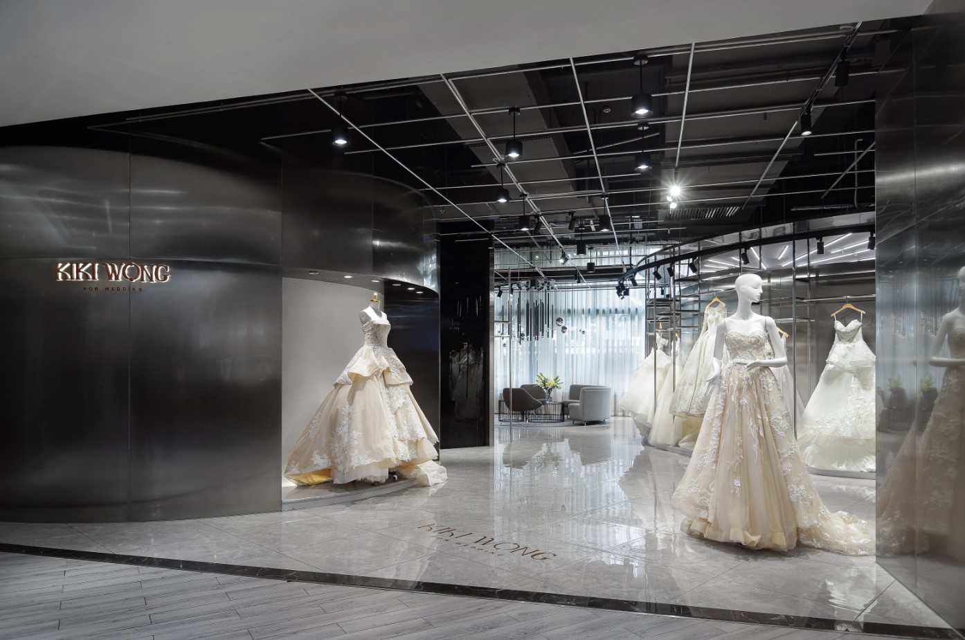 富有高级美感的kiki wong婚纱店室内设计|j&a杰恩设计