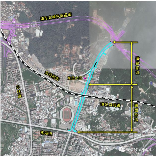 泉州市区刺桐北路至城东北峰快速通道连接段是实现刺桐片区向北疏散