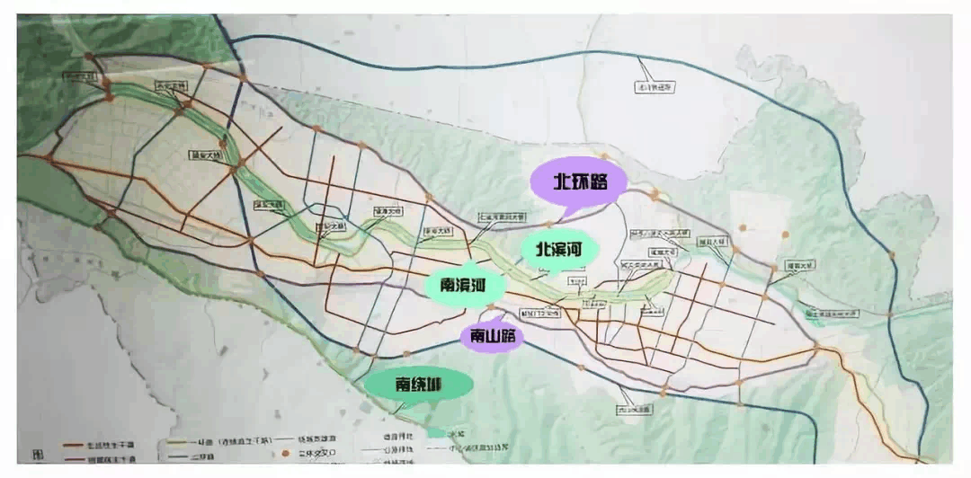 南,北绕城高速路形成兰州的三环路.