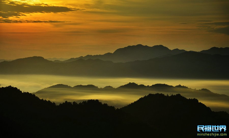 魅力八角寨-花瑶古寨-韶山-紫鹊界梯田景区摄影采风,其中江东的晨雾