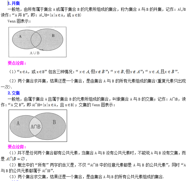 高中数学精讲集合的基本关系及运算附经典例题解析