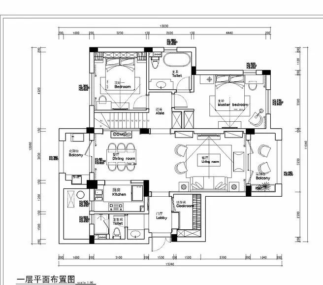 200㎡房子装两种风格:法式轻奢 清新北欧复式