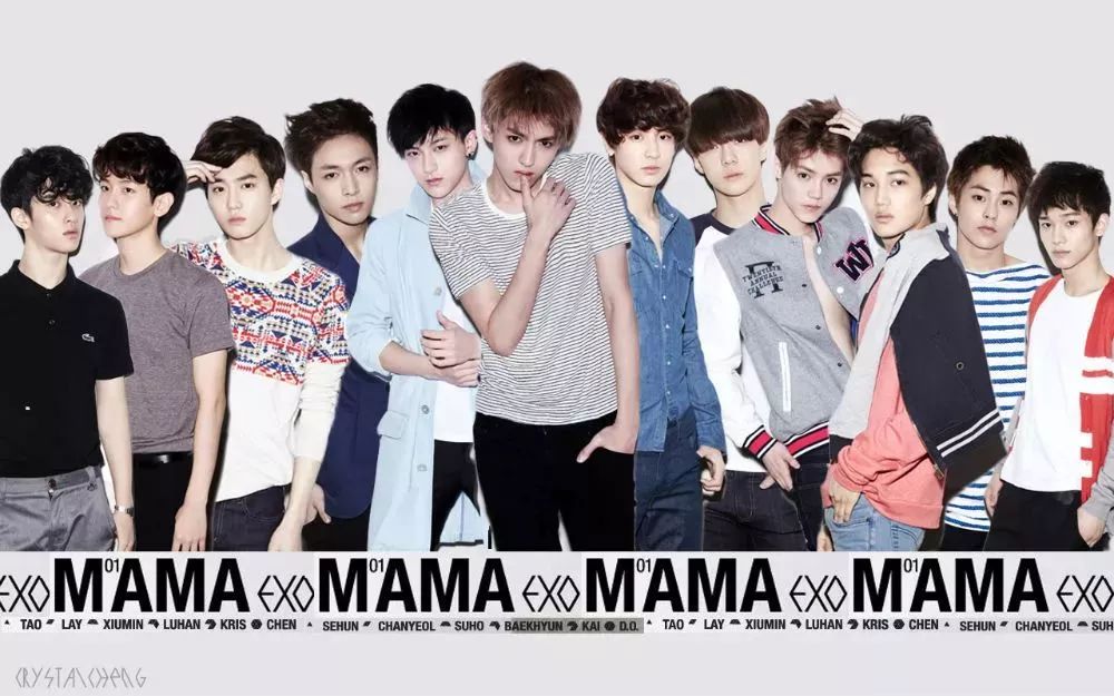 exo成团之初推出的首张迷你专辑《mama》