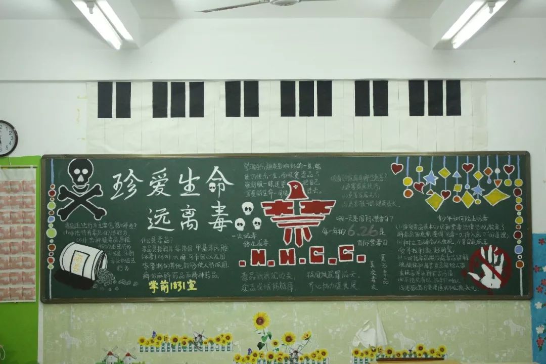 【禁毒教育】漳州一职校开展"绿色无毒,健康人生"主题黑板报评比活动