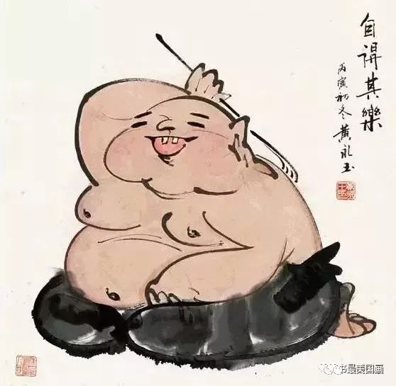 黄永玉画和尚!