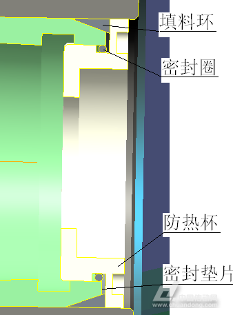 舵轴局部结构图