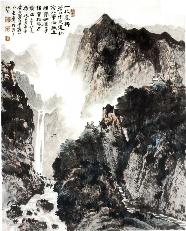 玉屏峰局部登黄山玉屏峰三峡归兴局部三峡归兴来源:《黄叶村画选》