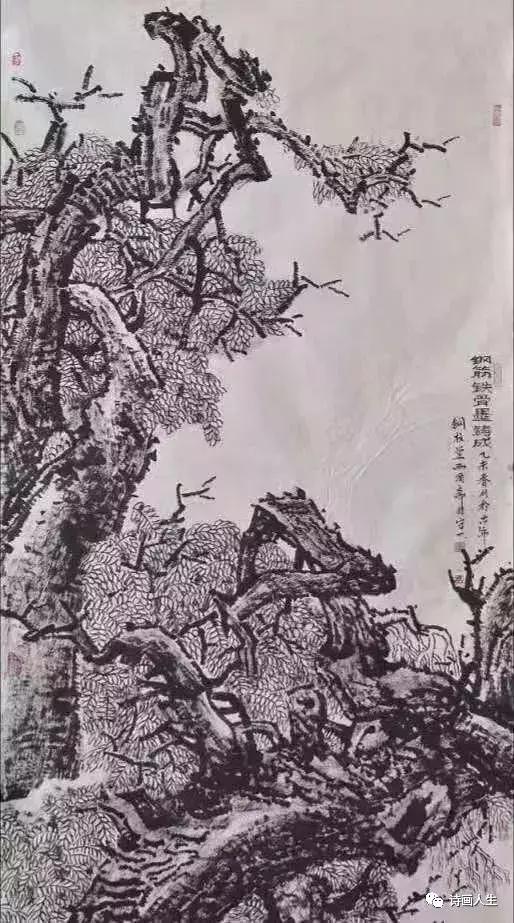 《命运交响》是马培童以银钩铁划一般的焦线,首先奏响的刚毅,挑战