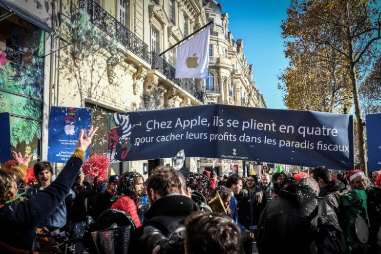 蘋果公司在巴黎開店被抗議 抗議者：趕緊交稅！ 國際 第1張