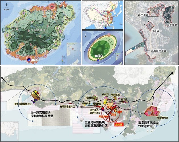 三亚总部经济区及中央商务区规划区位与规划范围 图片来源:三亚规划