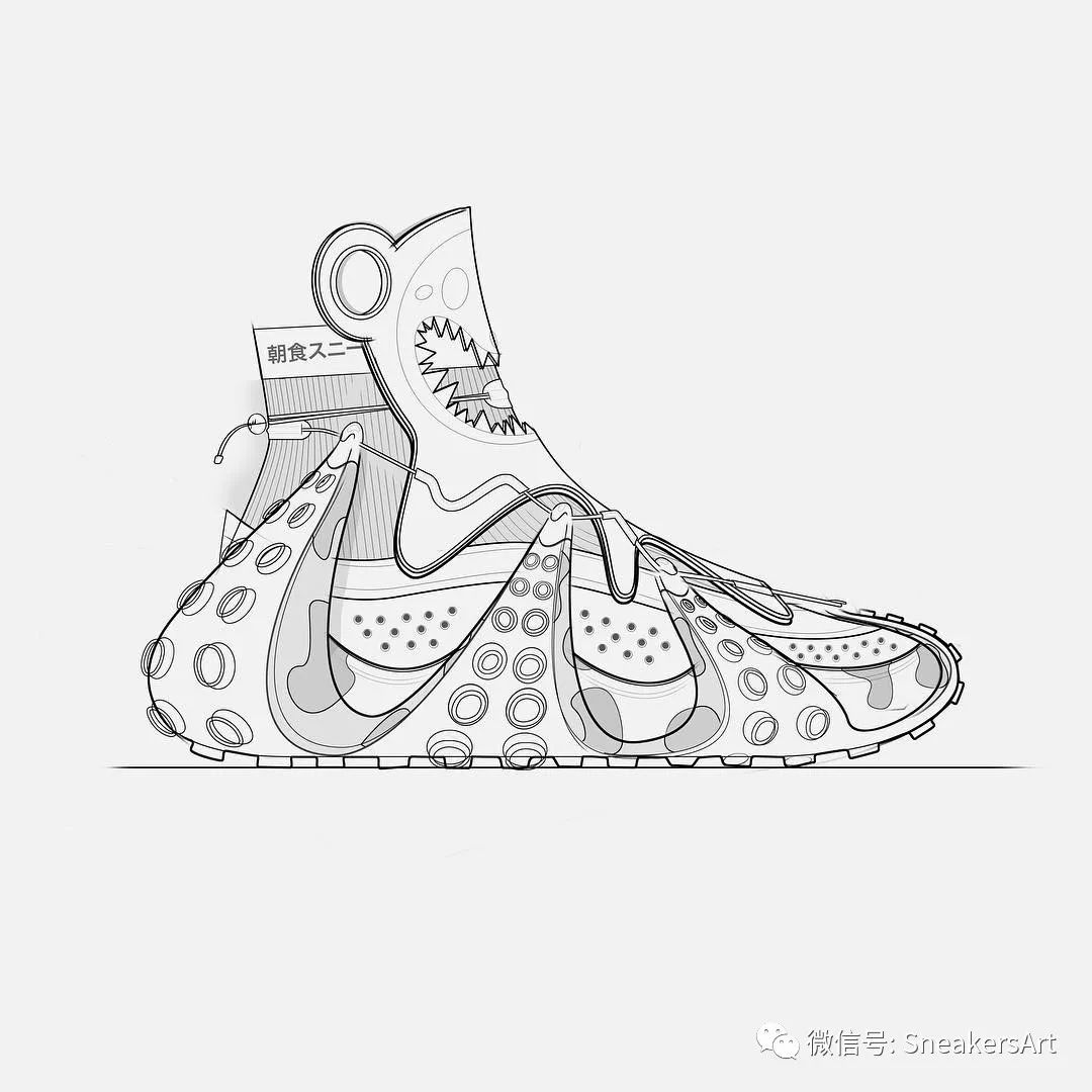 鞋设sneakerart球鞋手绘设计及球鞋插画欣赏