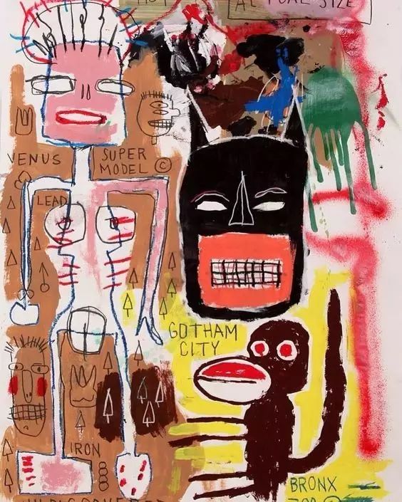 jean-michel basquiat人物评价 巴斯奎特的作品中充满了愤怒,疯狂的