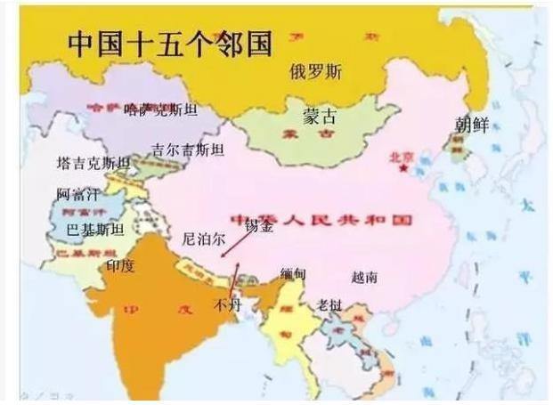 我国的陆上邻国中 人口最多的是_我国14个陆上邻国地图(2)