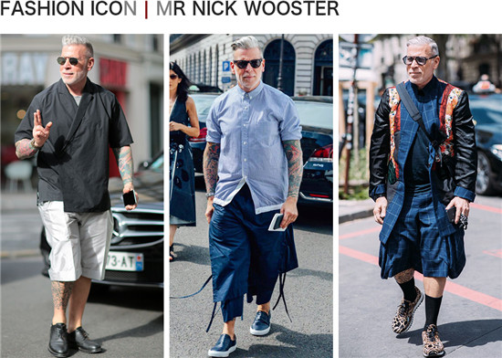 出门前,nick wooster 只需要花20分钟来做搭配.