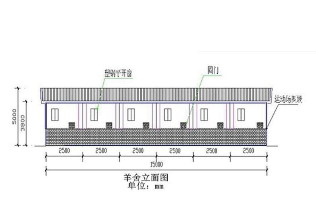 现代化羊舍羊床设计规划图