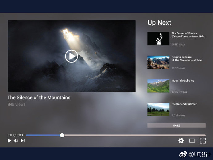 视频播放器界面ui设计分享