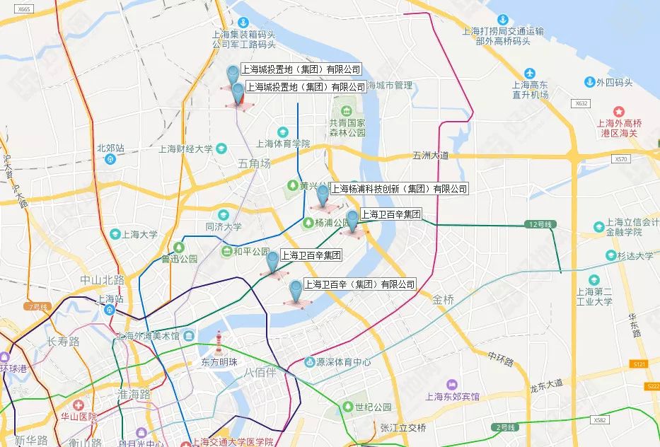 杨浦区成交租赁宅地分布图