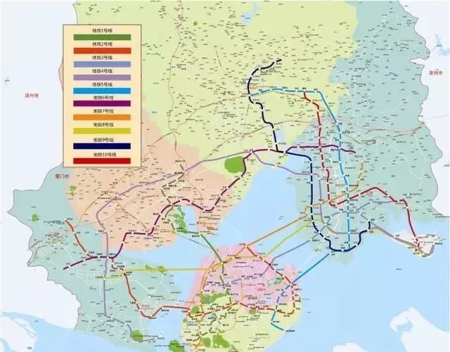 厦门地铁规划的10条路线 1号线