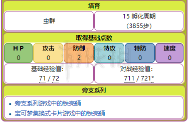 精灵宝可梦皮卡丘伊布铁壳蛹全招式介绍铁壳蛹属性一览