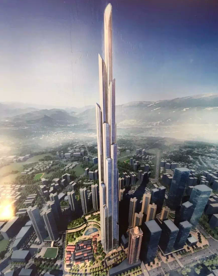 广州第一高楼1228米&中国城市欲建世界第一高楼,定档后被砍164米