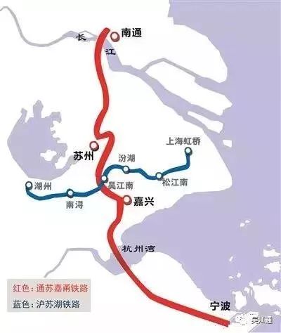 沪苏湖铁路与通苏嘉甬铁路在吴江境内交汇