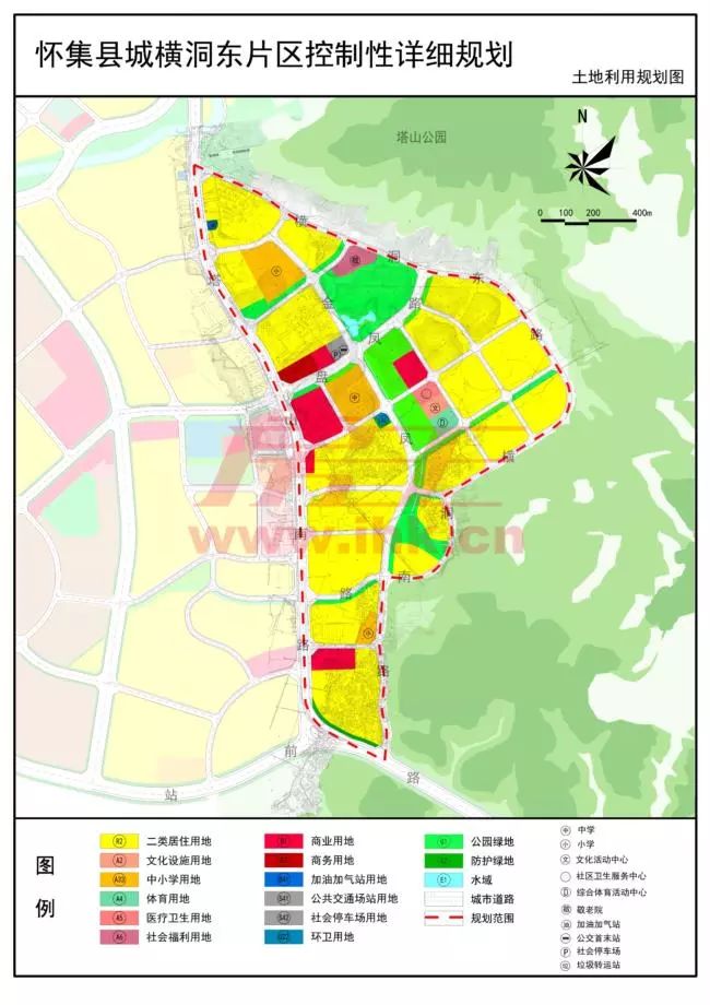 怀集县城横洞东片区规划出炉!新增居住用地86.5万平米