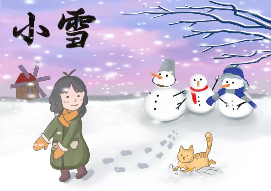 小雪冬天来啦生机敛藏雪花飘飘