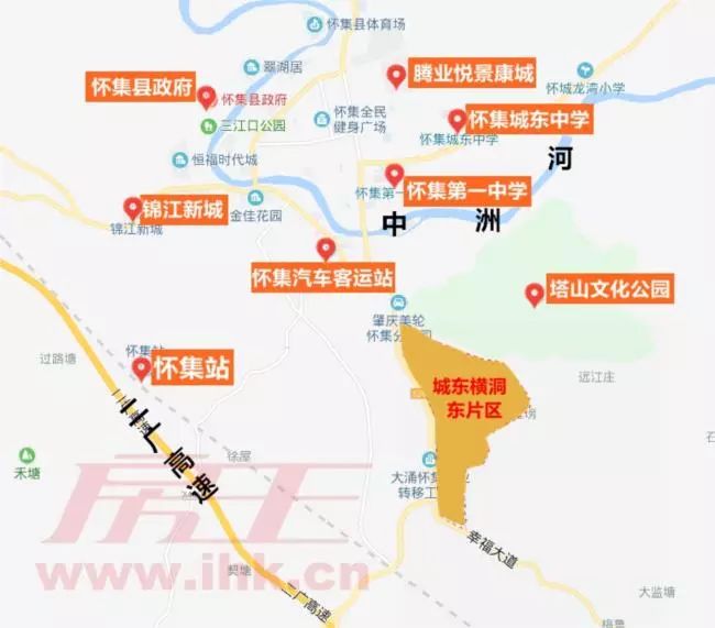 怀集县城横洞东片区规划出炉新增居住用地865万平米