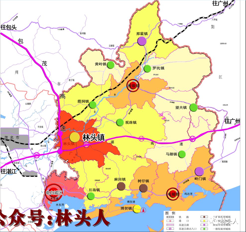 建设为茂名市综合商贸物流集散枢纽茂名市电白区的近郊卫星小城市图片