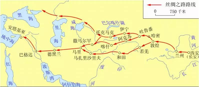 丝绸之路像一条金线初期在北魏都城平城大同闪耀出现丝绸之路与黄河