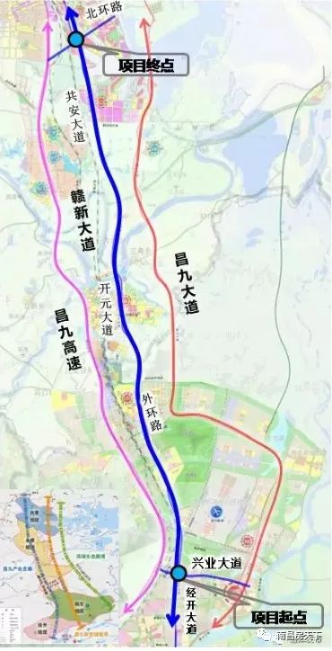 赣新大道 贯穿赣江新区四个组团