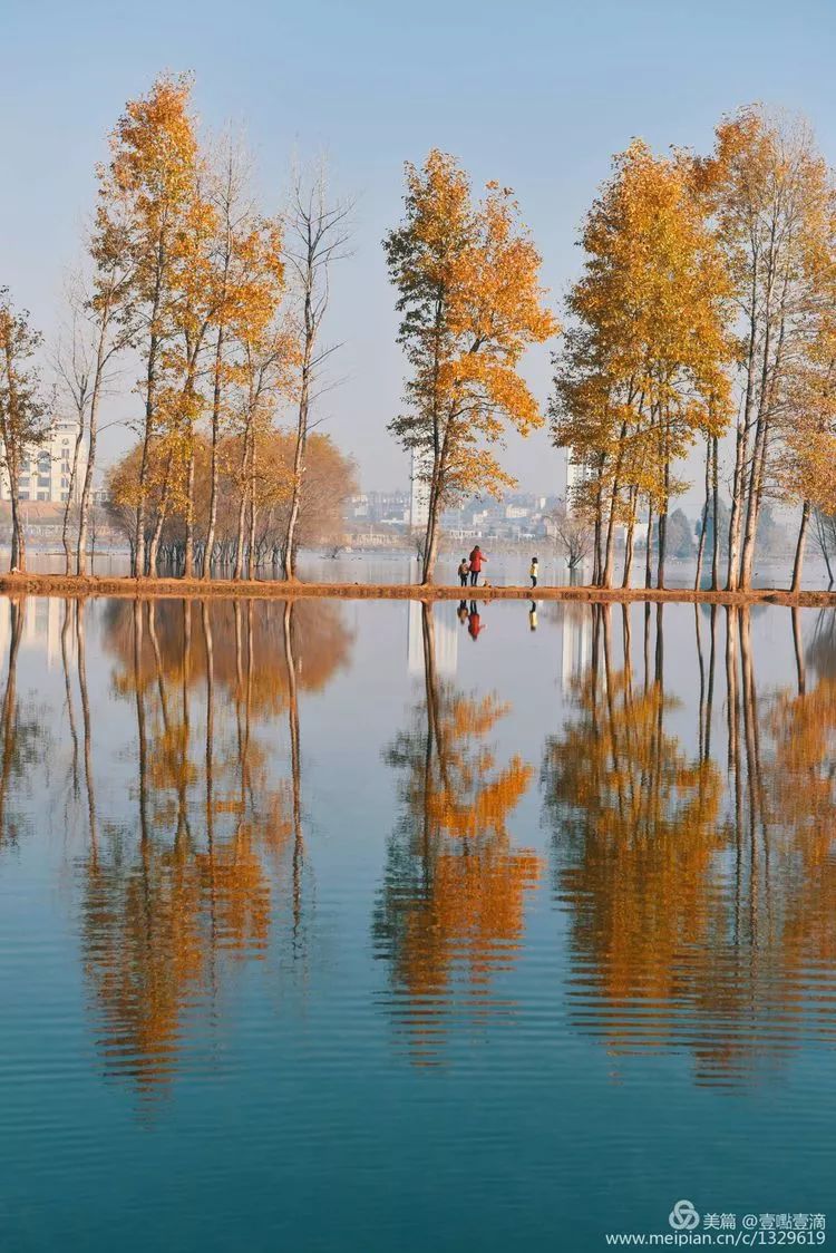 宣威金月湖美的像仙境