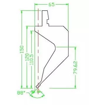 【解决方案】几种常见折弯刀具的尺寸.