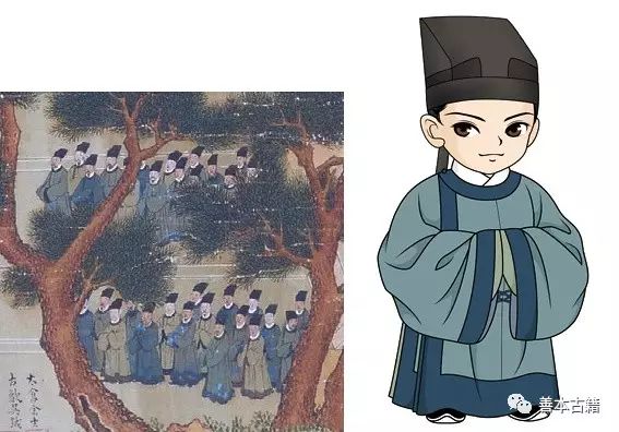 《明史》记载"帝(明太祖)以学校为国储材,而士子巾服无异胥吏,宜更易