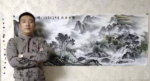 中国青年实力派画家 凌云子(腾龙 危峰兀立 峰峦雄伟