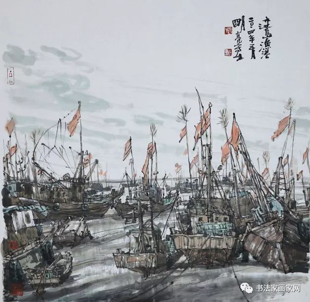 "大美连云港"周明亮水墨写生画展部分展览作品欣赏