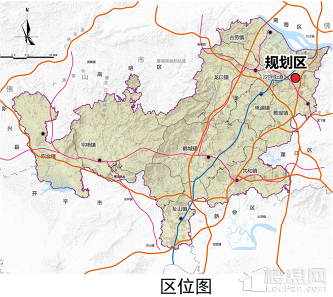 从《鹤山新城市中心南片区控制性详细规划》草案中得知,鹤山新城市