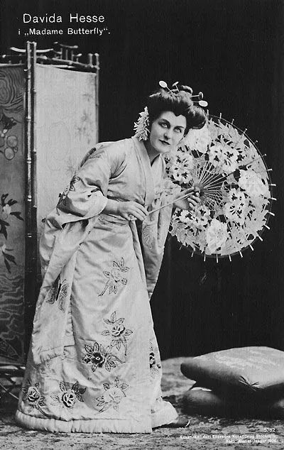 由瑞典歌剧演员 davida hesse 出演的 《蝴蝶夫人》, 1904.