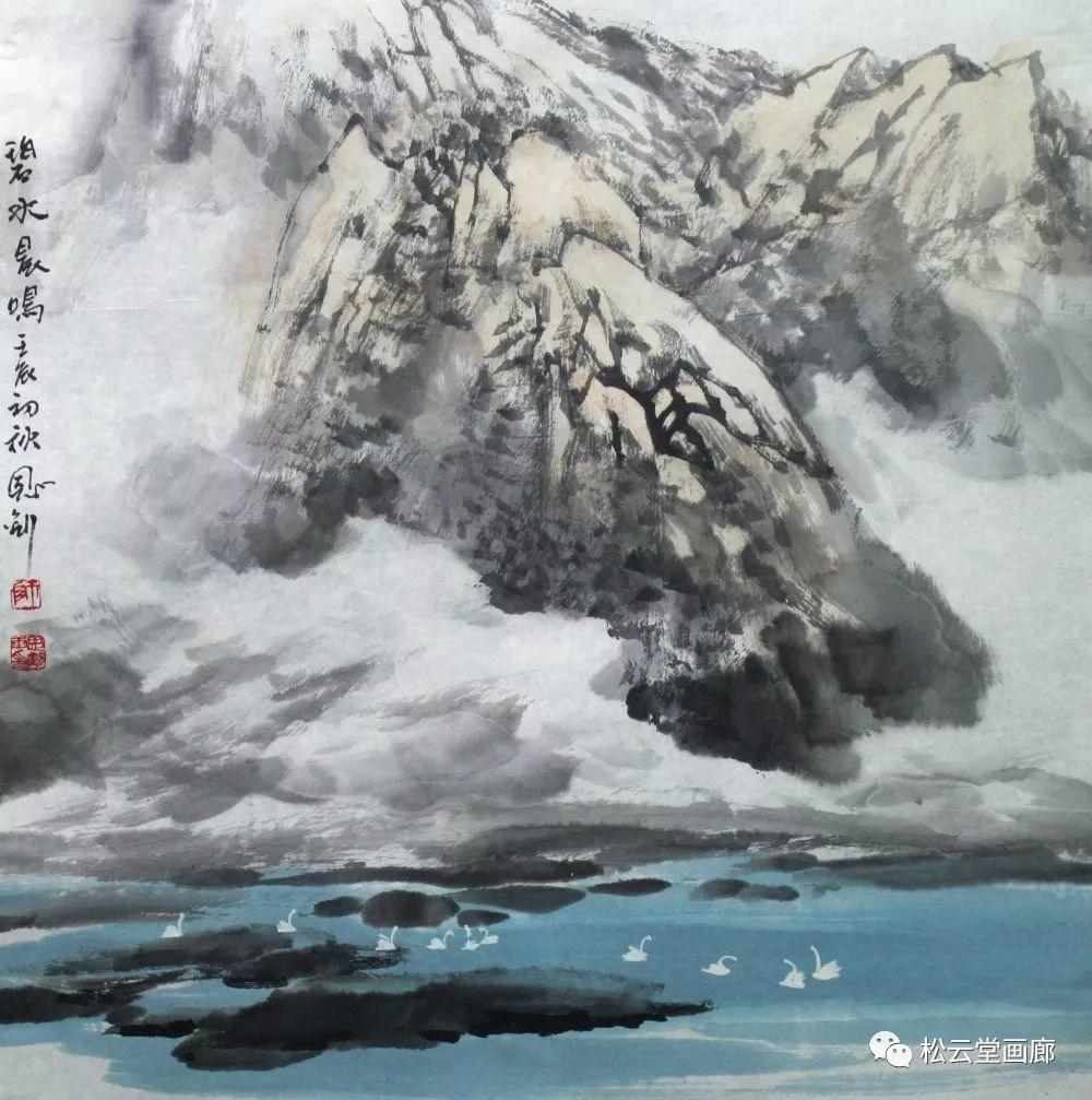 师恩钊 山水《碧水晨鸣》68x69(12000元)