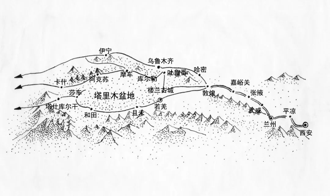 古丝绸之路路线图