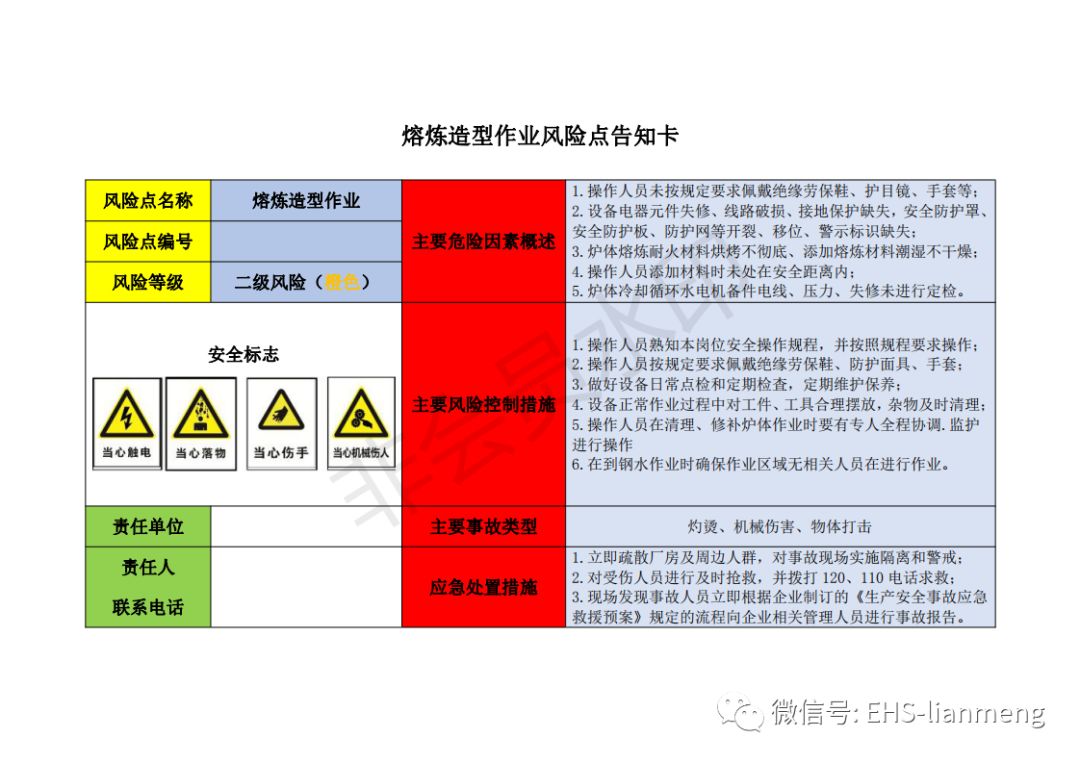 风险点告知卡(升级版本),应急处置卡,职业病告知卡合集