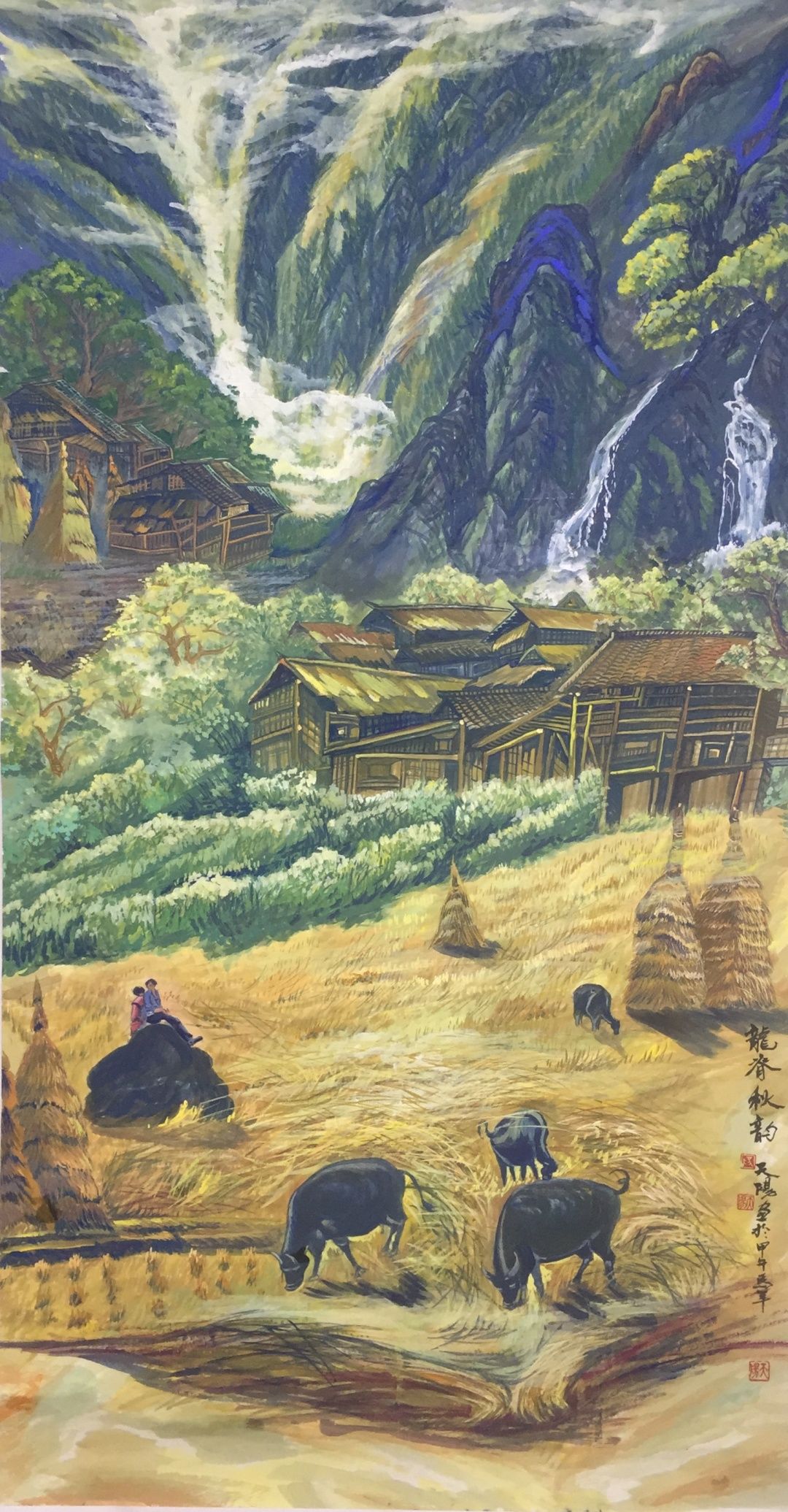 艺博推荐 |天阳原野风景国画——它比烟花更绚烂