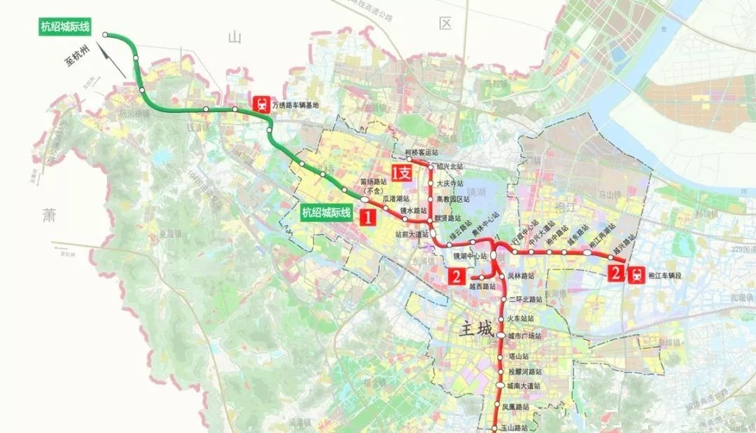 杭德线开工在即余杭设两站绍兴地铁2号线站点已定