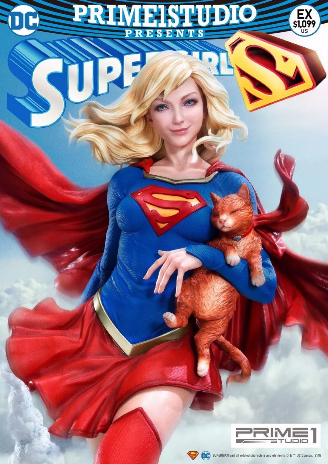 新品预定prime1studio13dc超级英雄supergirl超级女孩超女全身像