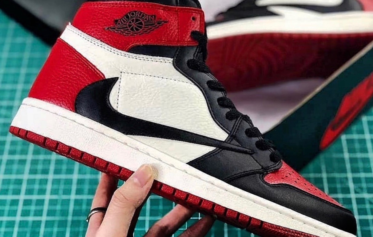 travis scott jordan 1 bred toe