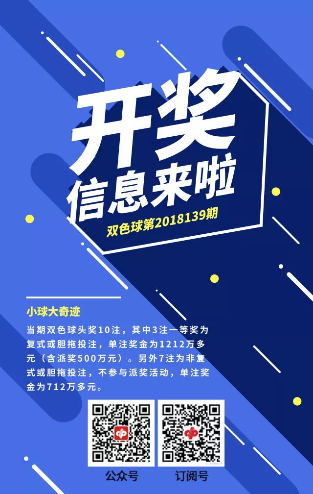 双色球139期开奖公告