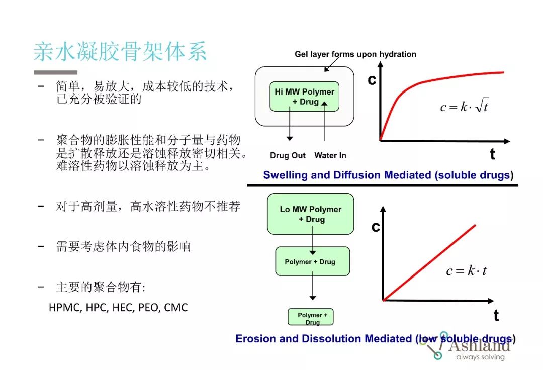 亲水凝胶骨架缓控释技术的发展ppt