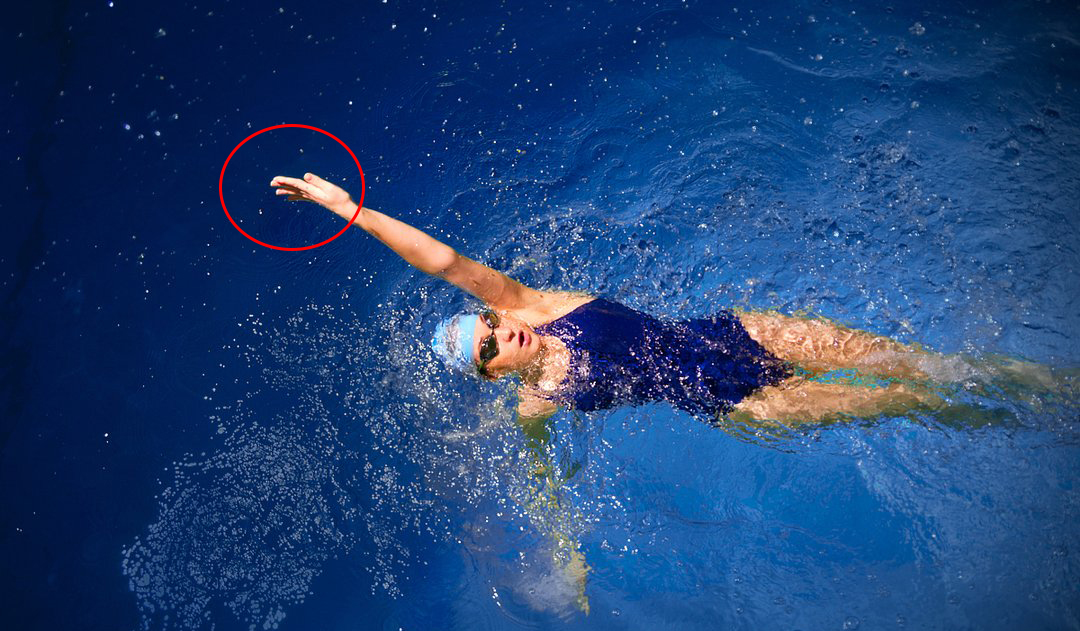 在仰泳的抱水动作中,手心如果不向下转的话,就不能起到抱水的作用.